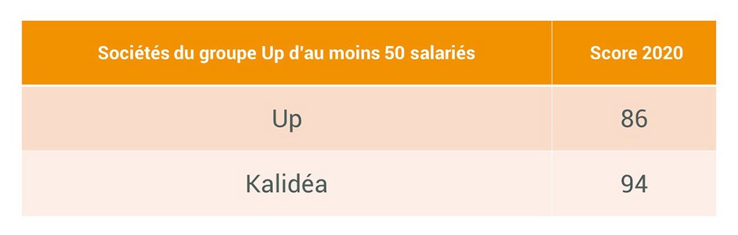 Index 2020, égalité femmes-hommes